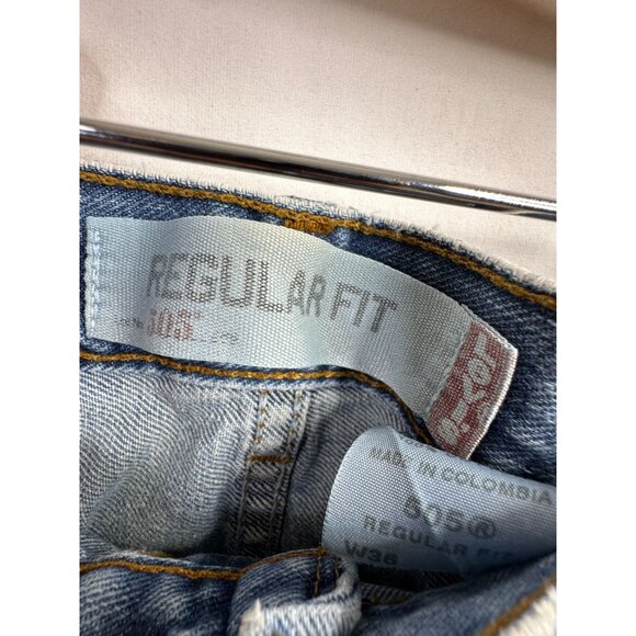 Levi's 505 Regular Fit Vintage Jeans size 36X‎ 34 - Picture 2 of 9